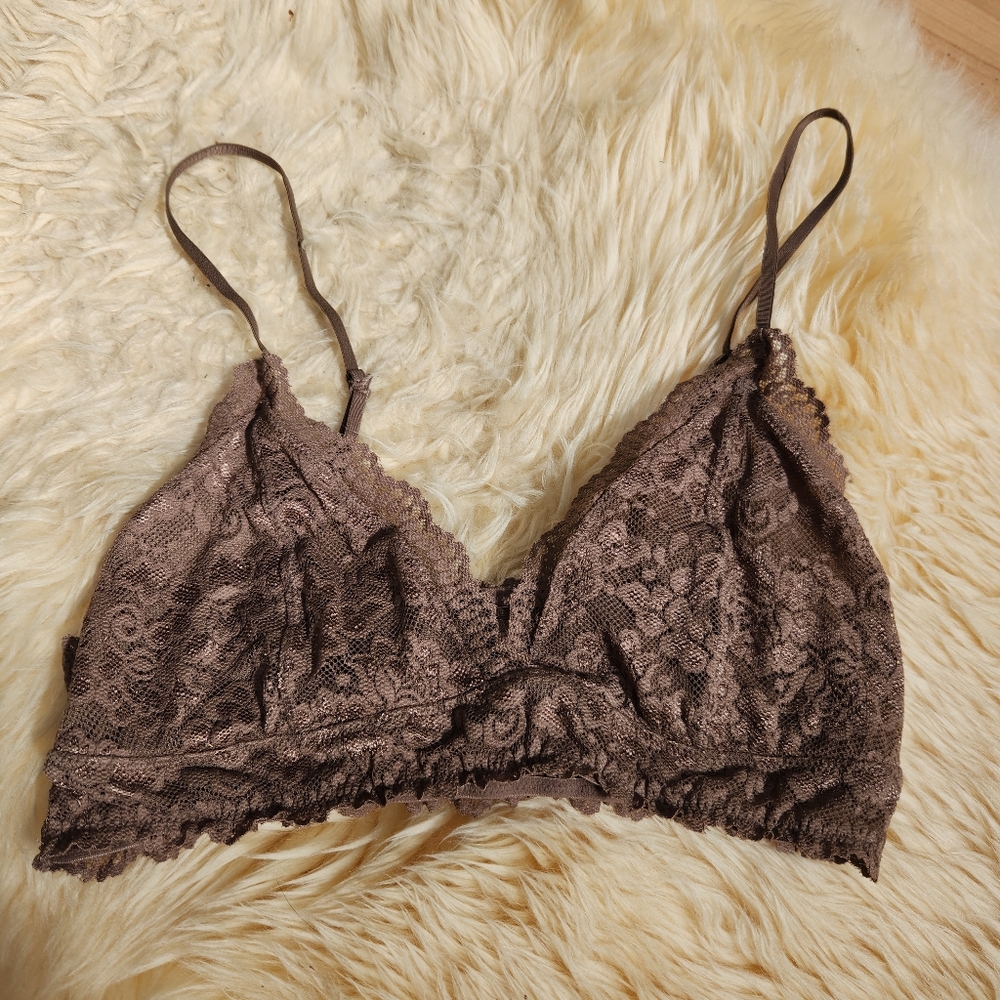 Talula Lace Bralette in Chocolate Brown